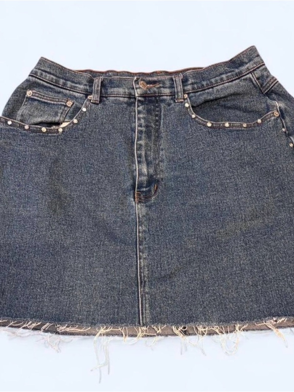Denim Co Raw Hem Denim Mini Skirt